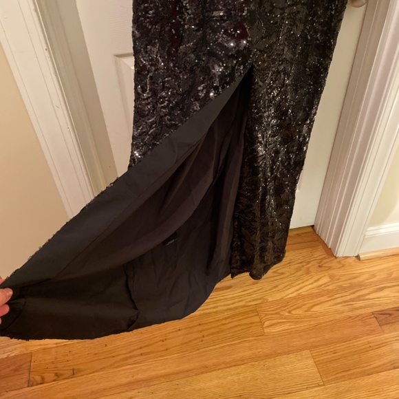 Teri jon size 16 black sequin dress - Picture 4 of 4